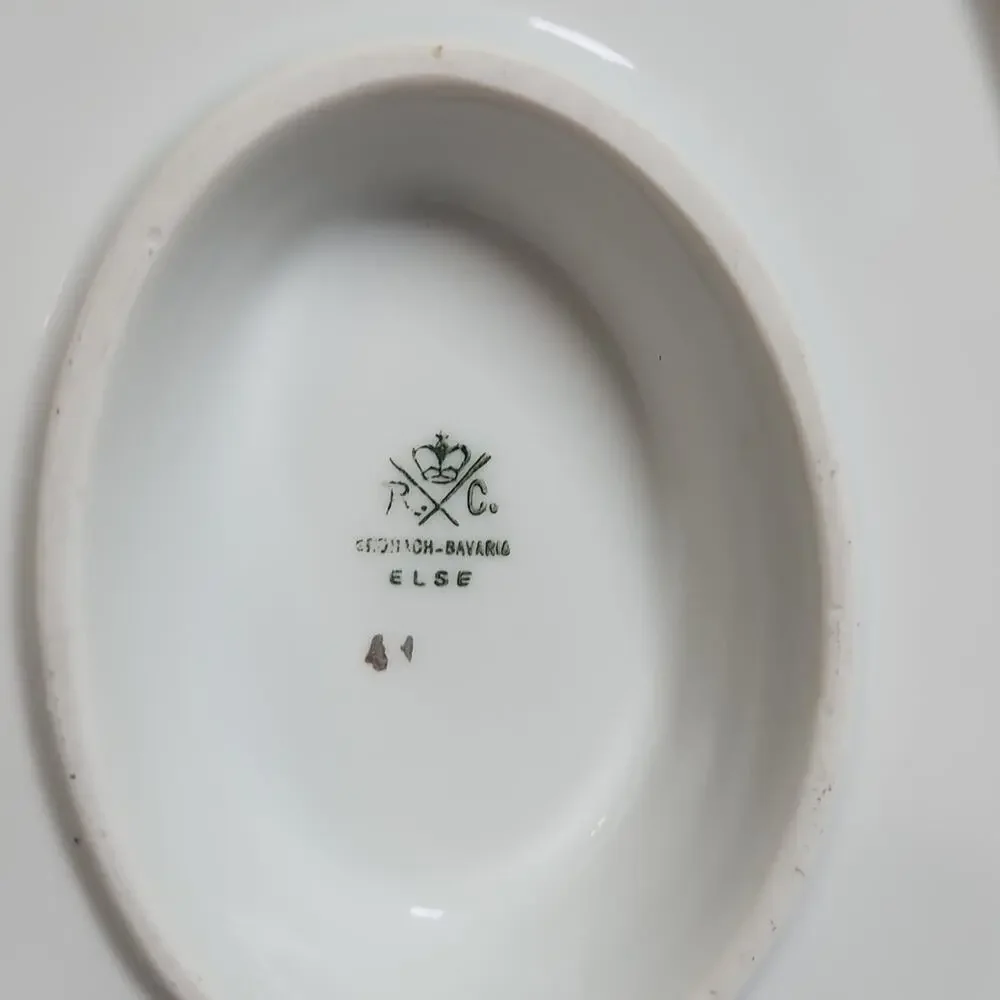 Vintage Royal Crafton‎ Gravy Bowl With Attached Plate Floral Gold Trim